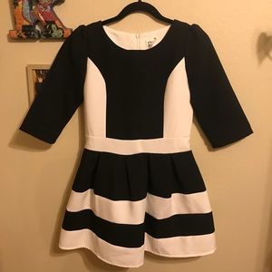 Black and white cocktail dress